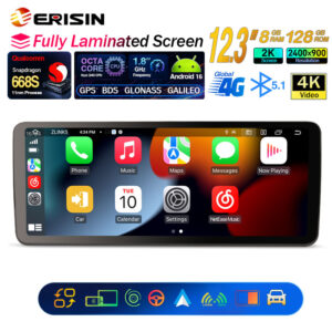 Erisin ES47GC50 Android 16 Car GPS For Mercedes Benz C-Class W205 GLC X253 C253 X-Class COMAND APS 4G WiFi DSP IPS GPS N