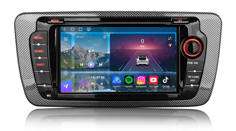 Erisin ES9022S 7″ 8GB+128GB Android 16.0 Car Radio for SEAT IBIZA 2009-2013 Wireless Apple CarPlay Android Auto GPS Navi