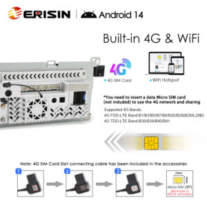 Erisin ES6646B Android 16 Snapdragon Car Radio for BMW E46 Rover 75 MG ZT 4GB+64GB Wireless CarPlay Android Auto DSP Hi-
