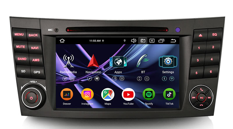 Erisin ES9181E 8GB+128GB DSP Android 16.0 Car DVD CarPlay Auto GPS DAB+ Canbus for Mercedes-Benz CLS Class W219 E-Class