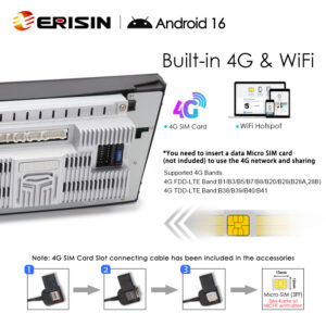 Erisin ES9081E 7 Inch Qualcomm Android 16 Car Radio GPS Navi For Mercedes E Class W211 CLS Class W219 CarPlay Android Ca
