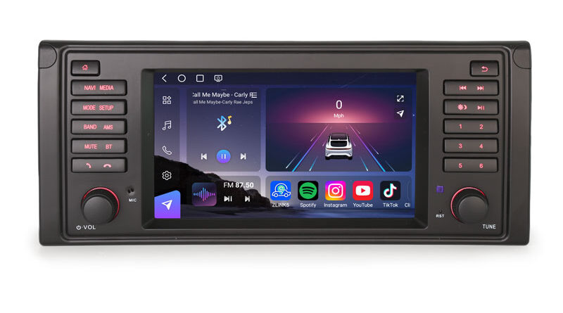 Erisin ES9039B 7″ 8GB+128GB Android 16.0 Car Radio for BMW 5 Series E39 M5 Wireless Apple CarPlay Android Auto GPS Navi
