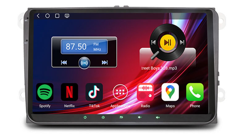 Erisin ES6691V All-in-One Android 16 Car Stereo for VW Golf Passat/SKODA/SEAT Snapdragon 4GB RAM 9″ HD Wireless CarPlay