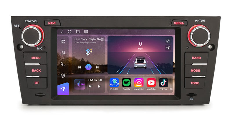 Erisin ES9067B 8GB+128GB Android 16 Car Stereo for BMW 3 Series E90 E91 E92 E93 M3 GPS Navi Wireless CarPlay Android Aut