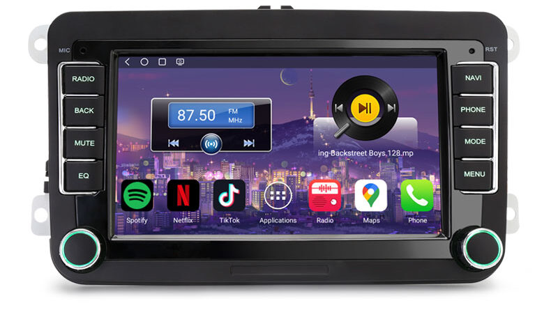 Erisin ES6635V 7″ All-in-One Android 16 Car Stereo for VW Golf Passat Amarok Sharan EOS Snapdragon CPU Wireless CarPlay