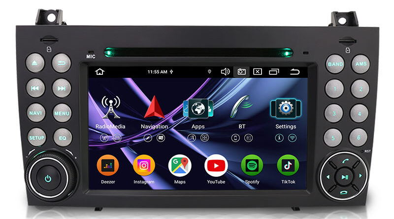 Erisin ES9140S Android 16 8GB RAM 128GB ROM Car Stereo Wireless CarPlay Android Auto DSP 16-Band EQ GPS 4G WiFi for Merc