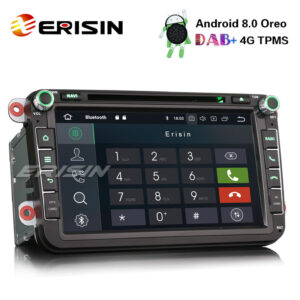 Erisin ES8805V 8″ Android 8.0 Car Stereo CD SD OPS Satnav for VW Passat Golf Tiguan Eos Caddy Seat