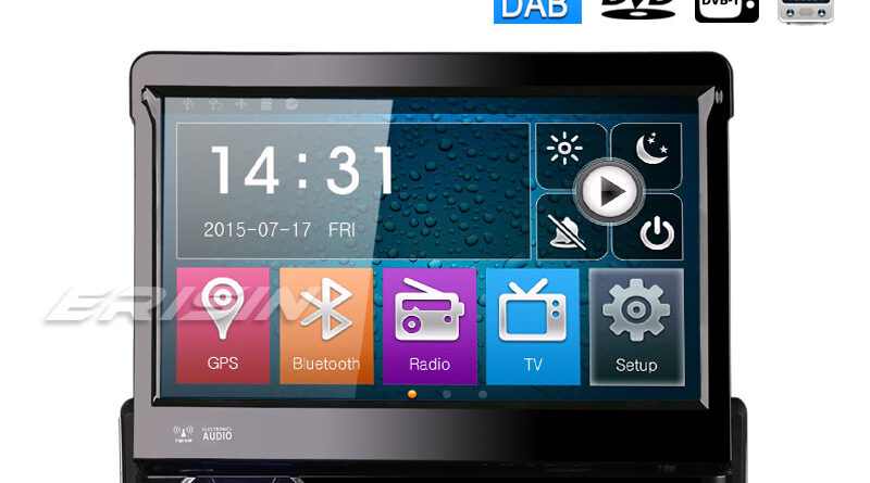 Erisin ES6590K 7″ Detachable 1 Din Car Stereo DAB+ CD USB SD GPS Bluetooth RDS DTV DVD Sat Nav