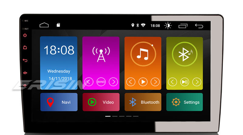 Erisin ES2912U 10.1″ Android 9.0 Car Stereo GPS WiFi DAB+/DVR/DVB-T2/TPMS-IN OBD Sat Nav 4G BT