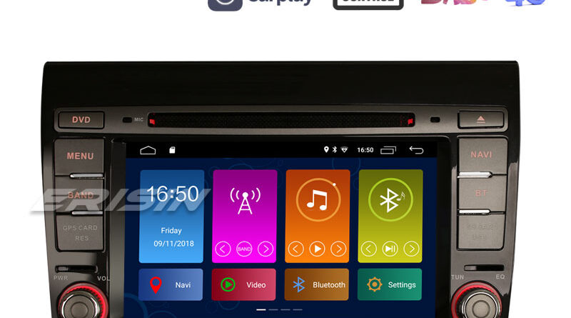 Erisin ES3071F 7″ Android 10.0 DAB+ Car Stereo GPS Wifi SatNav OBD DSP TPMS CarPlay for FIAT BRAVO