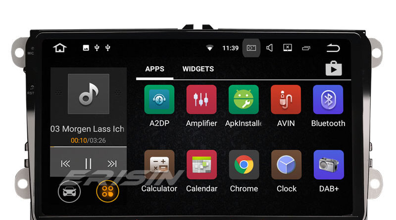 Erisin ES3491V 9″ Car Multimedia Player Android 7.1 GPS System DAB+ DVR for VW Seat Eos