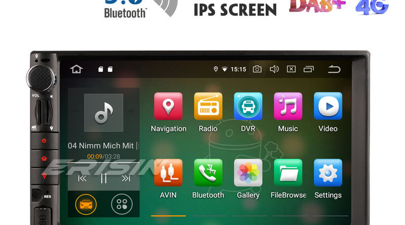 Erisin ES8049U 7″ DAB+ Android 9.0 Autoradio GPS WiFi Bluetooth Navigation RDS 4G