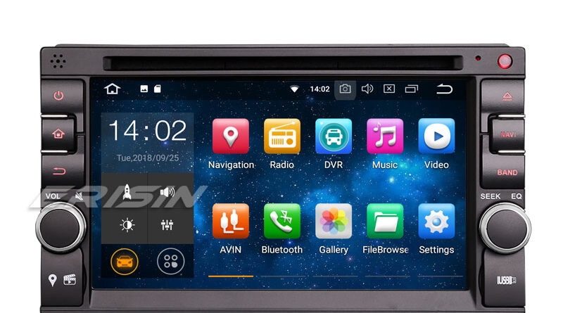 Erisin ES4836U 6.2″ Nissan Double Din Android 9.0 Car Stereo GPS WiFi DAB+ DVR OBDII DTV BT TPMS DVD