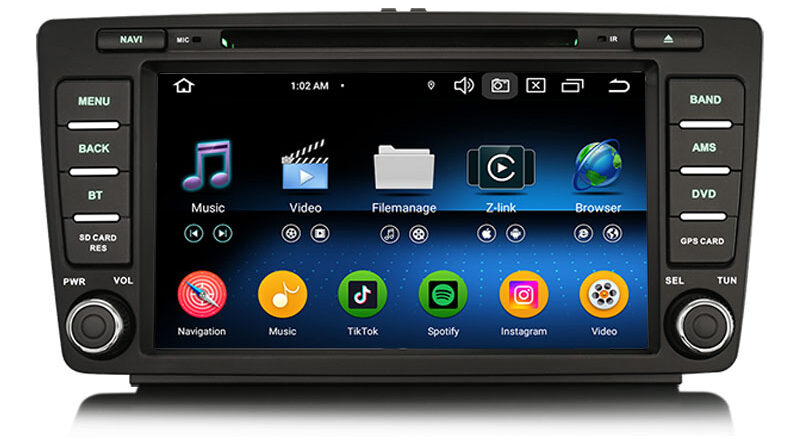 Erisin ES6726SN Android 14 Car Radio DVD for Skoda Octavia Rapid Spaceback Roomster Superb Yeti Multimedia Video Player