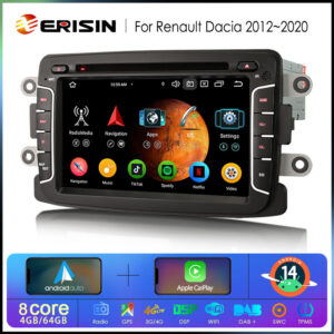 Erisin ES6729D Octa-Core 7″ Android 14.0 Car Radio For Renault Dacia Duster Logan Sandero Dokker DSP CarPlay & Auto GPS