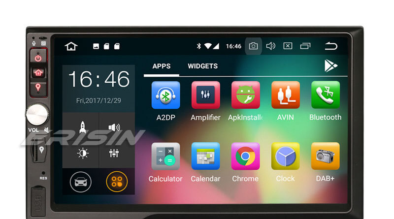 Erisin ES4841U 7″ Double 2 Din Android 9.0 Car Stereo GPS WiFi DAB+DVR DTV Bluetooth OBDII Sat Nav