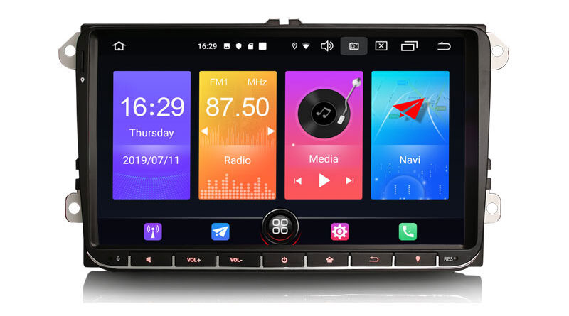 Erisin ES2728VN 9″ DAB+ Android 12 Car Stereo SatNav WIFI Auto Radio GPS for VW Passat Golf 5 Touran Polo Seat