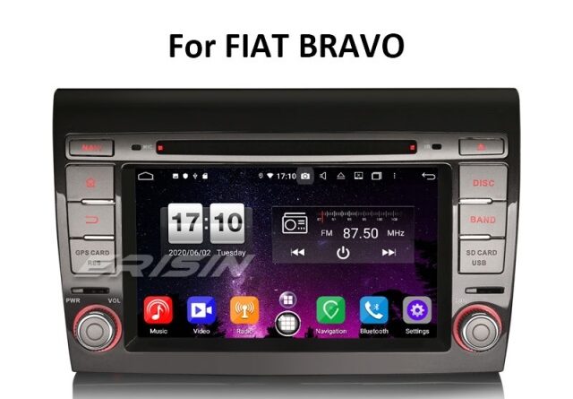 Erisin ES8771F 7″ PX5 DSP Android 14.0 Car DVD Player For Fiat Bravo CarPlay Auto GPS 4G DAB+ BT WiFi
