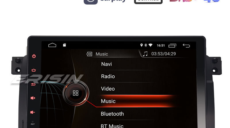 Erisin ES4296B 9″ Android 10.0 OS Car Stereo GPS 4G TPMS DAB+ Apple CarPlay DSP for BMW E46 M3