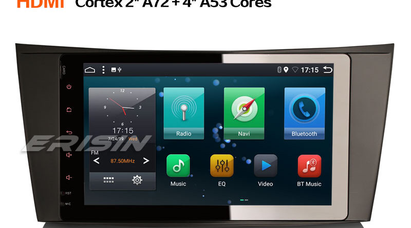 Erisin ES6281E 8″ Android 9.0 Car Radio Stereo DAB+ GPS OBD2 SatNav for Mercedes Benz E/CLS/G Class W211