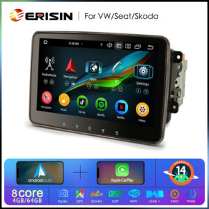 Erisin 10.1″ IPS Rotatable Screen Android 14 Car Stereo For VW Passat Seat Skoda GPS Navi CarPlay Auto Radio DSP 4G WiFi