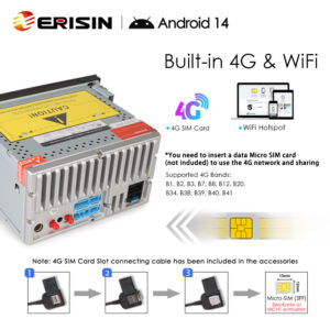 Erisin ES6766FN Android 14 Car Stereo DVD For FORD Focus II Fiesta Kuga Galaxy GPS Navi CarPlay Auto Radio DSP 4G LTE BT