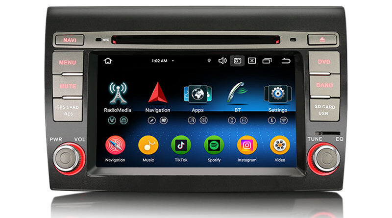 Erisin ES6771FN Car Radio Android 14 Auto Carplay For Fiat Bravo 2007 – 2014 Multimedia Video Player Stereo GPS 2 Din He