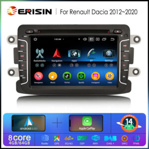 Erisin ES6729D Octa-Core 7″ Android 14.0 Car Radio For Renault Dacia Duster Logan Sandero Dokker DSP CarPlay & Auto GPS 