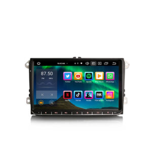 Erisin ES8552V 9" Android 16.0 Autoradio GPS Wireless CarPlay Auto Stereo For SKODA Yeti VW Amarok Crafter Caddy Transporter T6 SWC DTV DSP