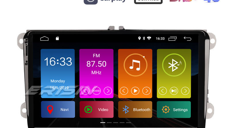 Erisin ES3091V 9″ DAB+ Android 10.0 Stereo GPS DSP CarPlay for VW Passat CC Golf Touran Polo Seat