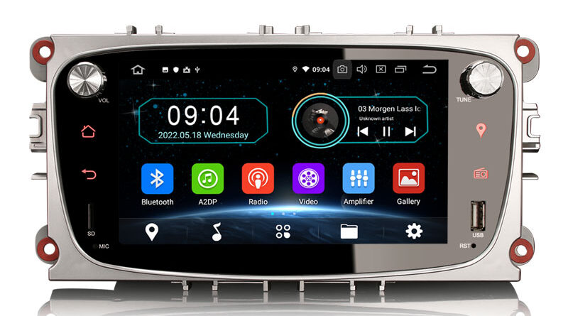 Erisin ES6909FN 7″ DSP Android 10.0 Car Multimedia with GPS Wireless Apple CarPlay Auto Radio for Ford Focus Galaxy Mond