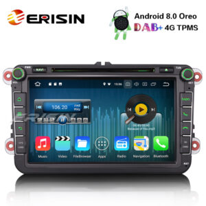 Erisin ES8805V 8″ Android 8.0 Car Stereo CD SD OPS Satnav for VW Passat Golf Tiguan Eos Caddy Seat