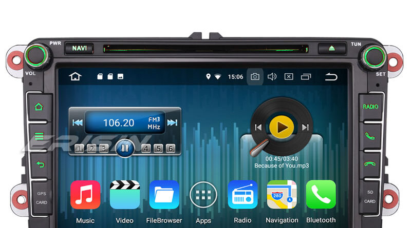 Erisin ES8805V 8″ Android 8.0 Car Stereo CD SD OPS Satnav for VW Passat Golf Tiguan Eos Caddy Seat