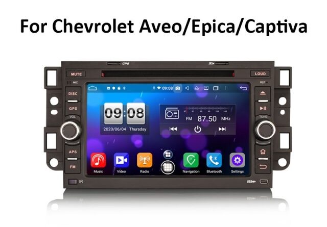 Erisin ES8776C 7″ Android 14.0 Carplay Auto Radio DSP RDS WiFi OBD DAB+ Car DVD GPS For Chevrolet Aveo Epica Captiva