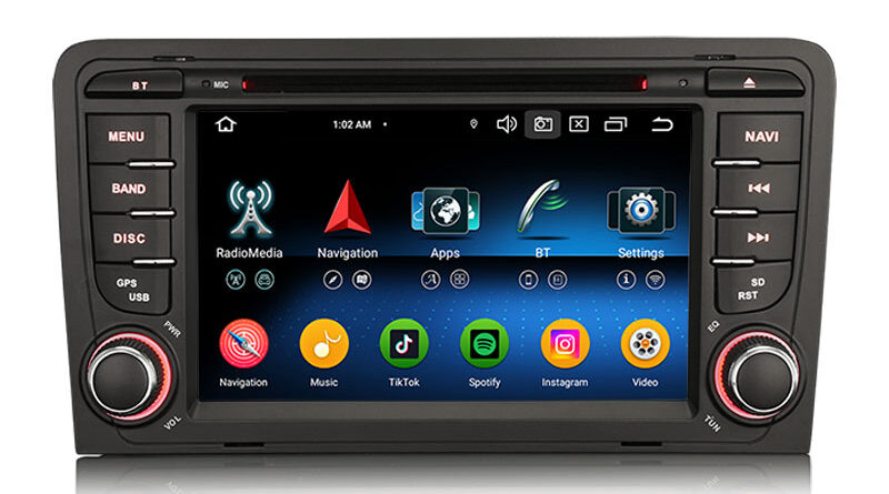 Erisin ES6773AN IPS Android 14 Autoradio GPS Wireless CarPlay Auto Car DVD For AUDI A3 S3 RS3 RNSE-PU Stereo BT5.0 SWC D
