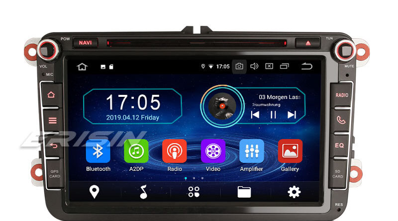 Erisin ES8985V 8″ Android 9.0 Pie DAB+ DVD Car Stereo GPS for VW Golf Passat Tiguan Polo Seat