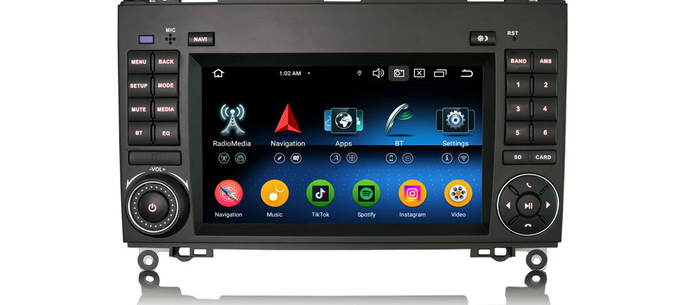 Erisin ES5772B Android 14 IPS Car Stereo For Mercedes Benz A Class W169 B Class W245 B200 Sprinter Viano Vito GPS SatNav