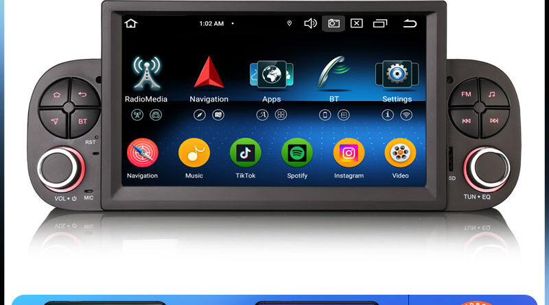 Erisin ES6758P 8-Core Android 14.0 Car Multimedia CarPlay Auto GPS For Fiat Panda (MK3 Type 319) 2013-2020 Radio Stereo