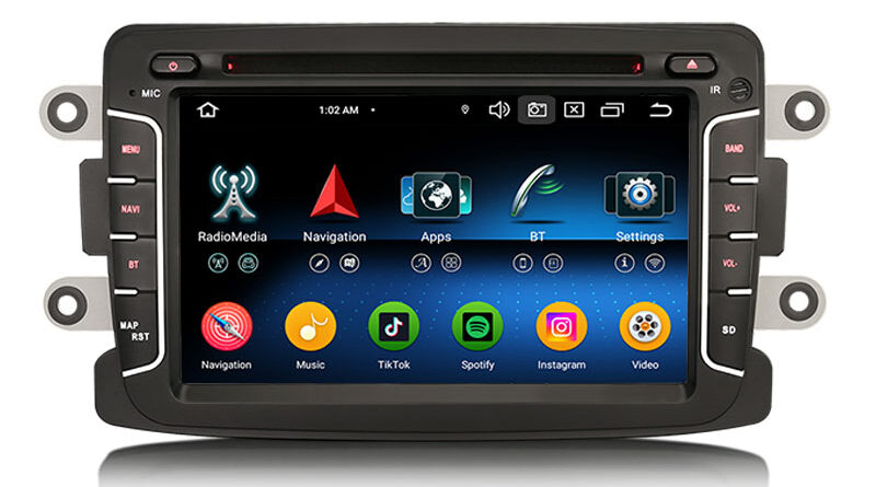 Erisin ES6729DN Octa-Core Android 14 Car Radio DVD For Renault Dacia Duster Logan Sandero Dokker CarPlay AUTO GPS TPMS D