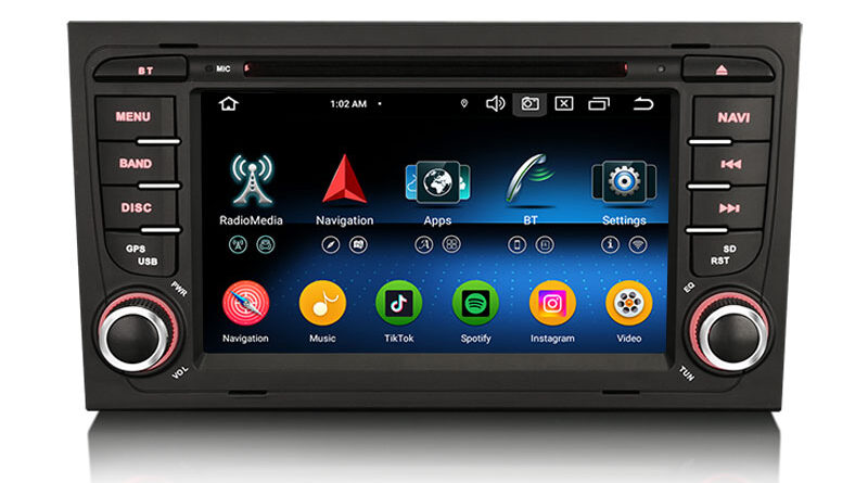 Erisin ES6774AN 7″ Octa-Core Android 14.0 Car Multimedia DVD For Audi A4 SEAT EXEO Stereo CarPlay Auto GPS 4G DSP BT5.0