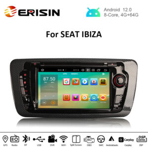 Erisin ES8122S 7″ PX5 Android 12.0 Car DVD GPS For SEAT IBIZA DSP CarPlay & Auto Radio TPMS DAB+ 4G Bluetooth